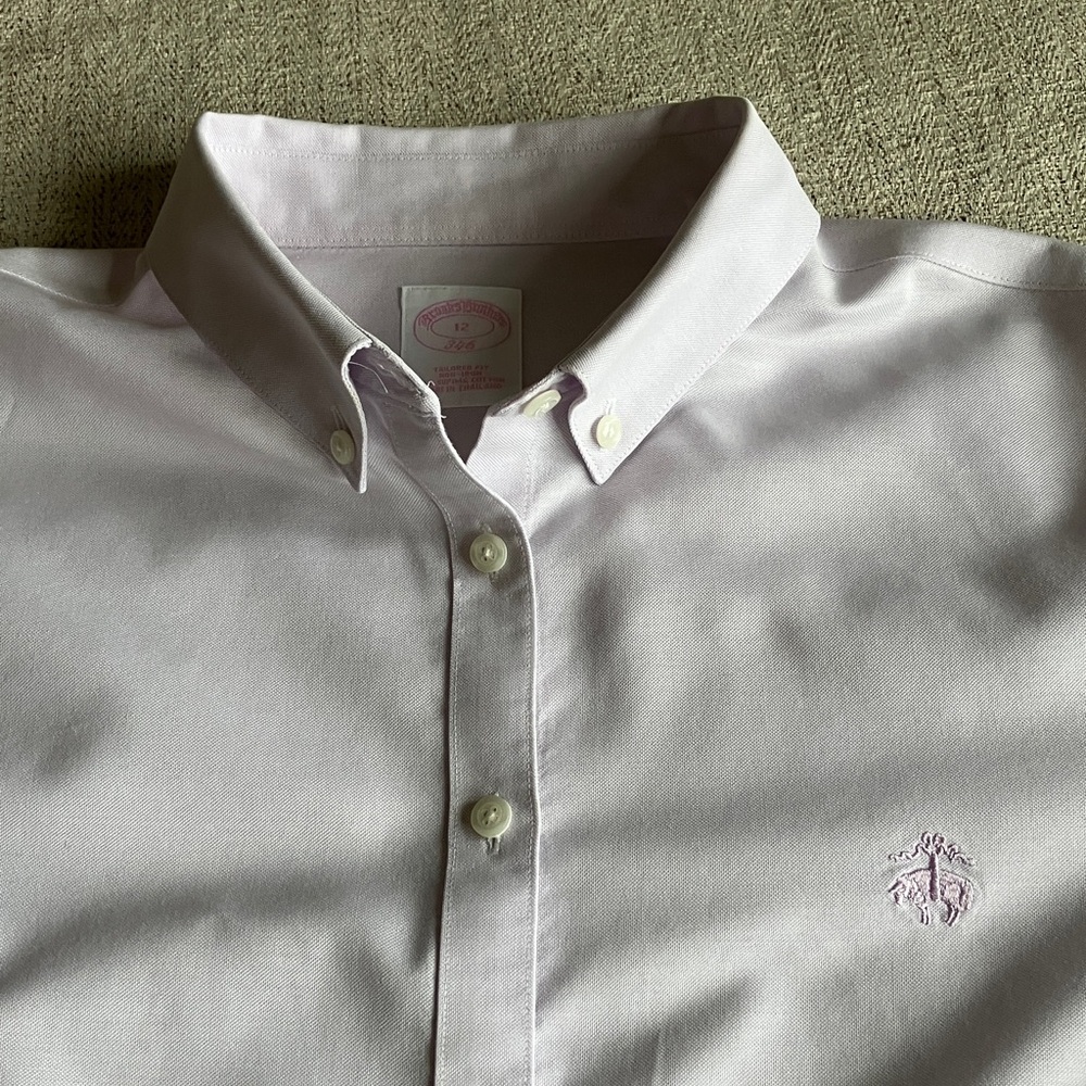 Brooks Brothers Light Lavender Button-Down Dress Shirt - Picture 3 of 7